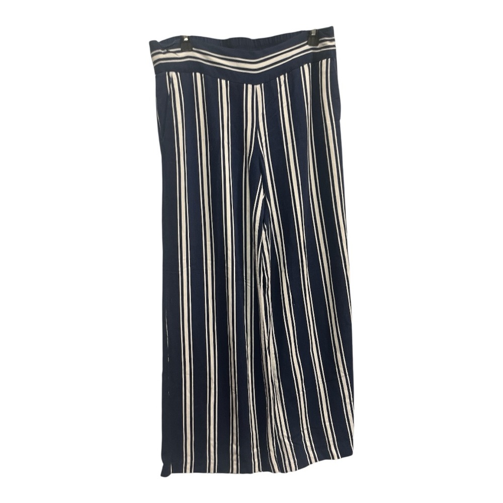 Adrienne Vittadini Navy and White Striped Trousers size 10